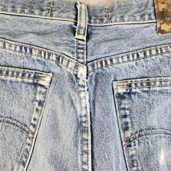 Relaxed Fit Y2K Skater Grunge Denim Pants LEE Jeans Mens 32x30 Blue Straight Leg - Picture 13 of 15